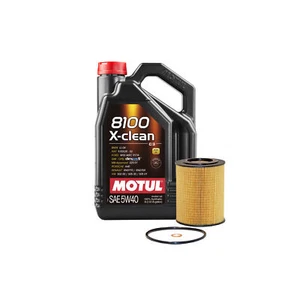 5L Motul 8100 X-CLEAN 5W40 Wix Filter Motor Oil Change Kit API SN - Picture 1 of 1
