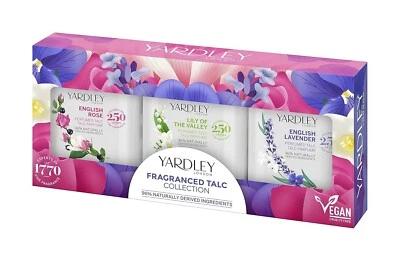 Yardley Fragranced Talc Collection English Lavender, Rose, Lily of the Valley - Image 1 of 3