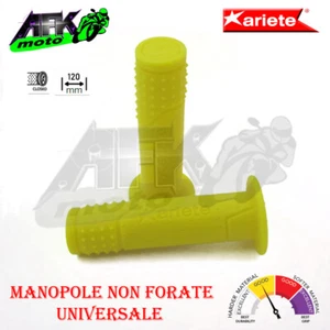 Manopole Forate 120 mm Ø 22/24 Giallo ASP Grips Universali per Moto Scooter - Foto 1 di 2