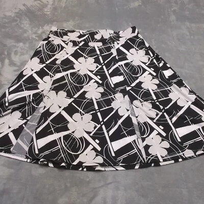 Falda midi elástica forrada larga negra blanca talla grande Lane Bryant para mujer talla grande 18/20 Foto 1 de 4