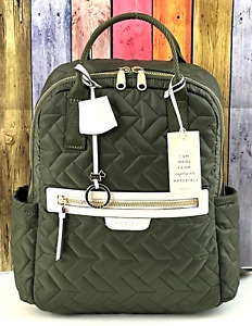 Radley "Finsbury Park - Quilt" Green Polyester Medium Backpack Bag New