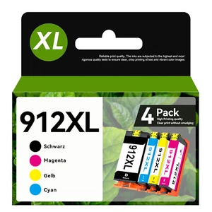 4 XXL PATRONEN für HP 912 XL OfficeJet 8012 8014 8015 Pro 8022 8024 8025 8023 - Bild 1 von 7