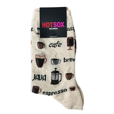 HOTSOX Women's Cafe Coffee Themed Socks Espresso Java Brew Socks - Image 1 of 4