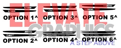 Calcomanías para Ram 1500 2009-2018 capó lanzas vinilo rayas gráficos pegatinas 3M Foto 1 de 4