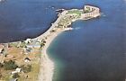 Aerial Of Popham Beach, Maine, Showing Ft. Popham Maine Vintage Pc