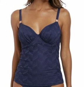 Fantasie Marseille Tankini Top Size 32G 10 Twilight Blue Underwired Bra 6684 New - Picture 1 of 12