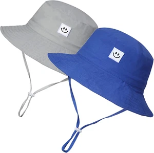 Baby Sun Hat Smile Face UPF 50+ Toddler Bucket Hat for Boys Girls 0-7 Years - Picture 1 of 13