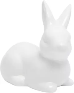 Ceramic Bunny Rabbits Figurine,Christmas Bunny Statue Easter Decorations Bunny f - Picture 1 of 12
