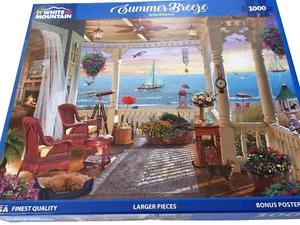White Mountain Puzzle 1000 Piece Puzzle Summer Breeze Ocean New - Picture 1 of 2