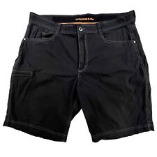 Las mejores ofertas en Pantalones cortos delanteros planos negros de nailon  para hombre