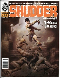 SHUDDER MAGAZINE #22 JUNE 2025 NEW UNREAD WARRANT PUBS FRANK FRAZETTA COVER - Picture 1 of 2