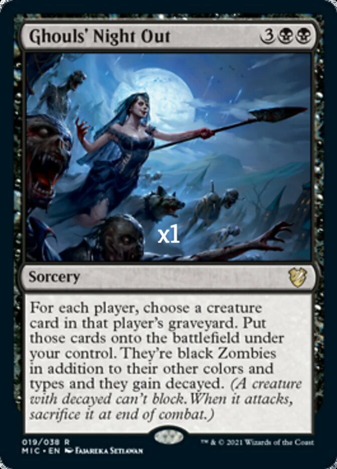 MTG Commander: Innistrad: Midnight Hunt MIC Ghoul's Night Out MINT - Image 1 of 1
