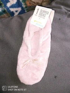 New With Tags Pink Slipper Socks Memory Foam Size 2 To 5 UK - Picture 1 of 5