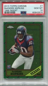 Topps NFL Chrome 2013 1986 Insert Chase Card #7 DeAndre Hopkins PSA 10 - Picture 1 of 2