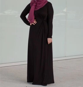 $200 Verona Womens Black Ruched Crew-Neck Long-Sleeve Maxi Casual Dress Size 2XL - Picture 1 of 1