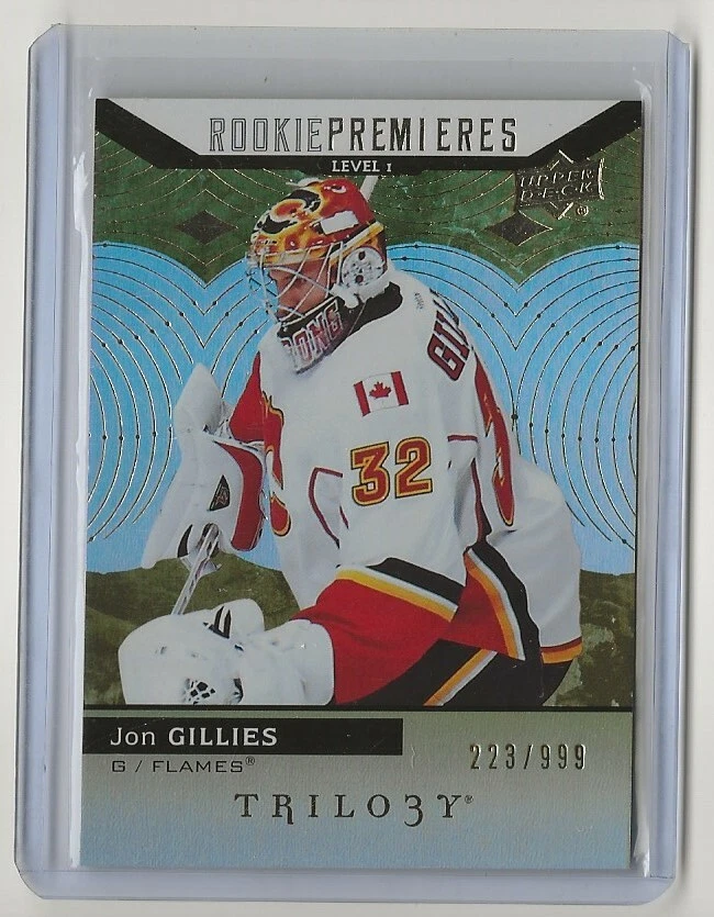 17-18 2017-18 Upper Deck Trilogy #64 Jon Gillies 223/999 Rookie Calgary Flames - Image 1 of 1