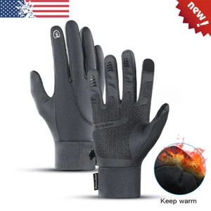 Guantes cálidos de invierno a prueba de viento e impermeables guantes con pantalla táctil para esquí motocicleta - Imagen 1 de 10