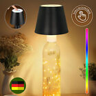 Flaschenaufsatz Tisch-Lampe Flaschen-Leuchte Deko-Licht Dimmbar Schwarz LED