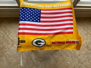 4 GREEN BAY PACKERS~OSHKOSH~EE. UU.~NATIONAL GAURD~EJÉRCITO~BANDERAS DE WISCONSIN-envío gratuito - Imagen 1 de 3