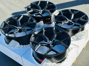 4 NEW 19" Wheels Fits Audi A4 S4 A5 S5 A6 S6 A7 S7 A8 S8 Q3 Q5 SQ5 Q7 Black Rims - Picture 1 of 2