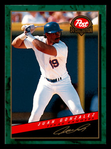 1994 Post Cereal Juan Gonzalez  #3 Texas Rangers NM-MINT