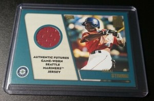 2001 Topps Traded & Rookies JAMAL STRONG Game-Worn Rookie Patch TRR-JS Mariners 