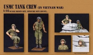 Figura de resina 1/35 sin montar sin pintar modelo tripulación de tanque de EE. UU. en Vietnam Guerra 3 hombre  - Imagen 1 de 1