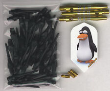 "Tipsy Penguin" ソフトチップ ダーツ アップグレード キット: ブラック チップ、ペンギン フライトなど