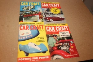 FOUR VINTAGE CAR CRAFT SMALL POCKET SIZE MAGAZINES 1954 - Picture 1 of 4