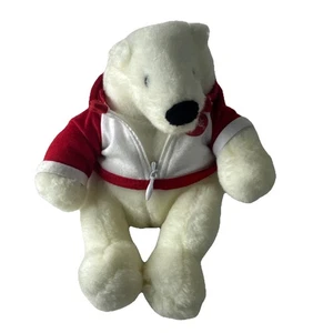 Vintage COCA COLA Polar Bear Large Plush Animal - Red Vest Good Condition. - Picture 1 of 8