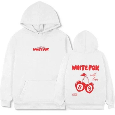 Blanco Negro Bolsillo Sudadera Fox Adultos Sudadera con Capucha Jersey TENDENCIA DEL DÍA Foto 1 de 4