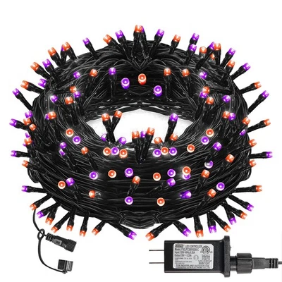DAZZLE BRIGHT Halloween 300 LED String Lights 100FT String Lights with 8 Ligh... - Image 1 of 4