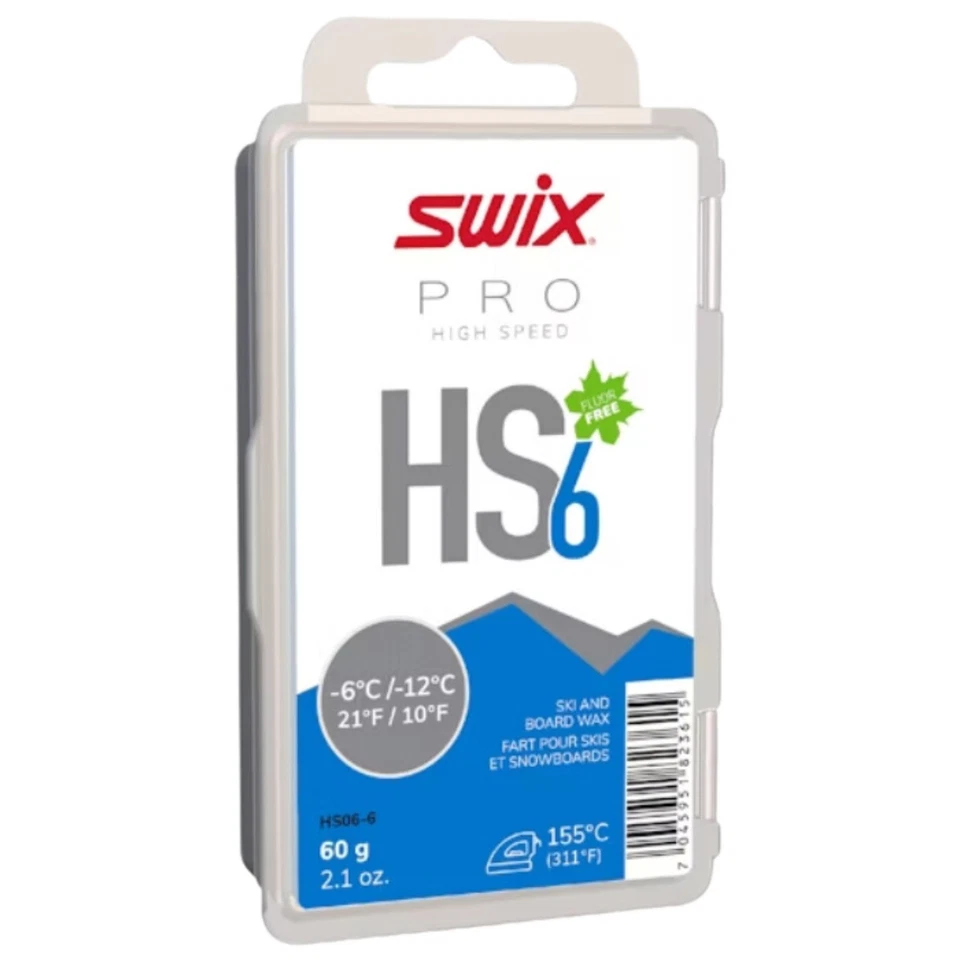 HS6 Swix Ski Snowboard Glide Wax HS06-6 60g