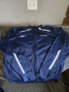 Nike Team Overtime Jacke 2015, Größe Large L, dunkelblau mit weiß, durchgehender Reißverschluss - Bild 1 von 4