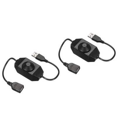 2pcs 5V USB PWM Rotary Inline Dimmer Switch Knob Control for LED Strips Lights - Image 1 of 4
