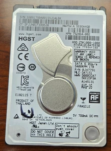 HGST HTS541010A7E630 TravelStar Z5K1000 1TB 2.5" 752864-002 SATA-III HDD USED - Picture 1 of 1