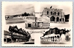 1961 Southampton, Großbritannien Postkarte - Grüße historische Wahrzeichen von Southampton - Bild 1 von 2