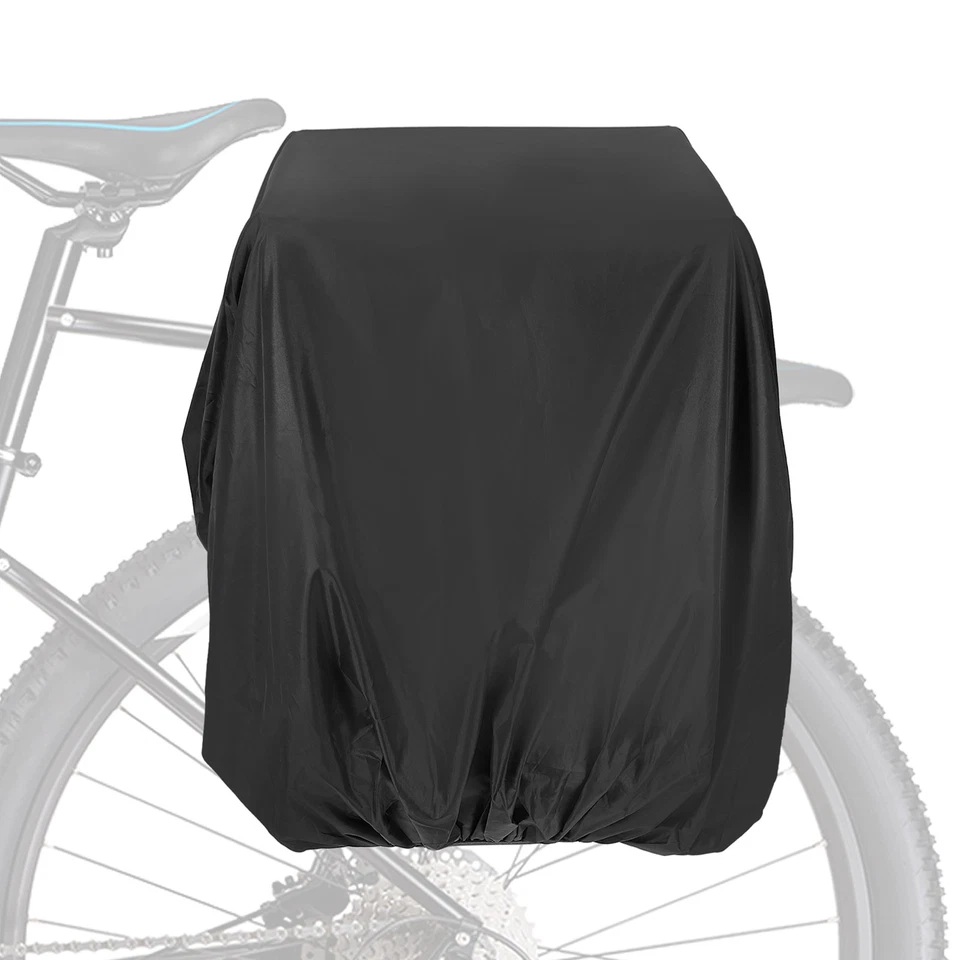 80L Bicycle Rear Rack Rain Cover Waterproof Bike Rain Cover, M, Black - Image 1 of 4