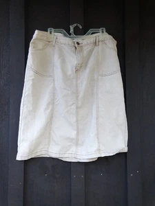 CJ Banks Tan Jean Skirt Sz 20W - Picture 1 of 2
