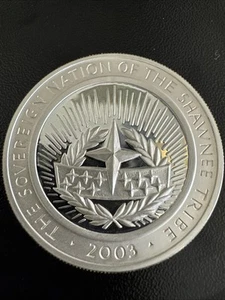 2003 Shawnee Sover. Nation 1 Ounce Silver $1 Lewis, Clark & Drouillard .999 COA - Picture 1 of 2