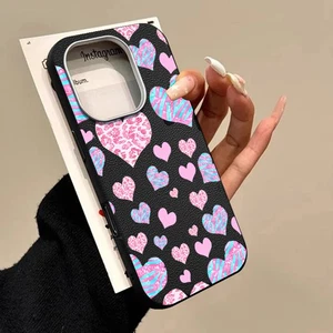 Funda protectora delgada suave con patrón de corazón para iPhone 16 Pro Max 15 14 13 12 11 - Imagen 1 de 17