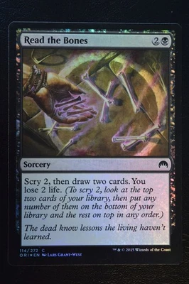 Magic The Gathering MTG READ THE BONES FOIL Magic Origins LP Lightly Played - Image 1 of 2