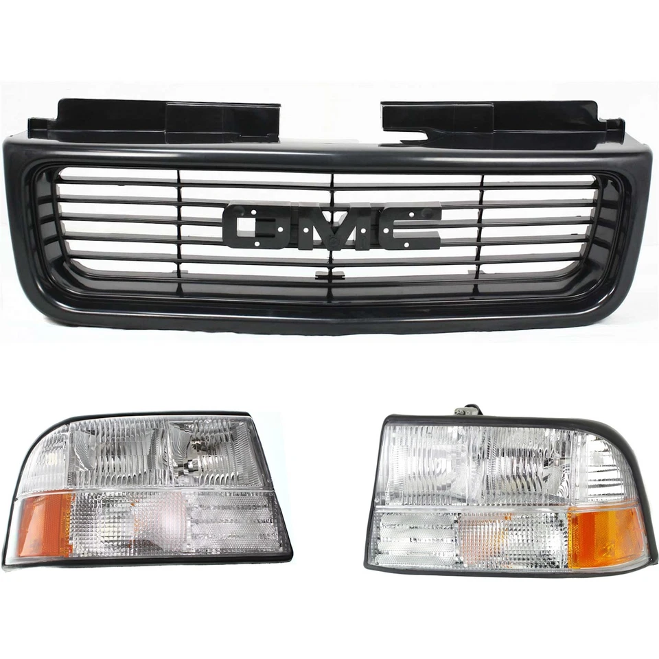 Headlight Kit For 1998-2005 GMC Jimmy Left & Right Side 98-04 GMC Sonoma Halogen - Image 1 of 4