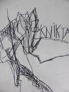 NIKITA KNIKTA Expressionismus Kunst Porträt Malerei Pferd Pferdekopf (495) - Picture 1 of 5