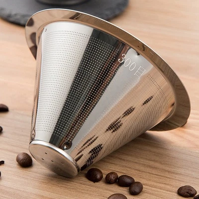 Coffee Filter Reusable Stainless Steel Cup Cone Filters - Image 1 of 4