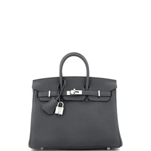 Hermes Birkin Handbag Grey Togo with Palladium Hardware 25 - Picture 1 of 8
