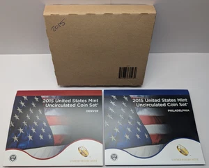 2015 P & D U.S. Mint Uncirculated Set  28 Coins Cu-Ni-Zn Clad w/ OGP & COA  - Picture 1 of 3