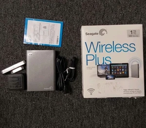 Seagate Wireless Plus 1TB Hard Drive PC Mac Wi-Fi Built-in 802.11 b/g/n BC - Picture 1 of 1