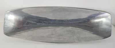 Nambe Silver Color Metal Alloy Serving Platter Dish / Centerpiece Decor 21"x7.5" - Image 1 of 4