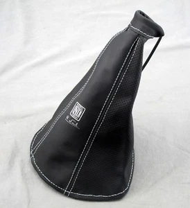 Nardi Hand E-Brake Boot - Black Smooth Leather and Black Perforated Leather - Picture 1 of 5